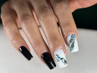 Gel Nägel mit dekorativem Kontrast