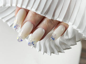 Gel Nägel mit dekorativen Aquarium Design